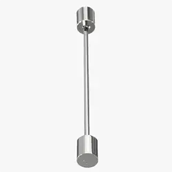 color: Cylindrical Silver collar pin bar