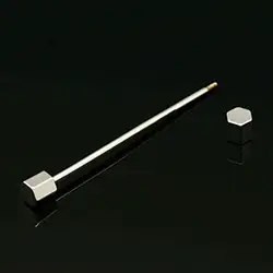 color: Hexagonal Silver tie pin bar