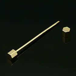 color: Hexagonal gold tie pin bar