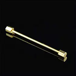 color: Hexagonal gold tie pin bar