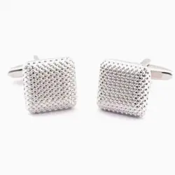 C16, Silver Square Cuff Link Silver Square Cuff Link