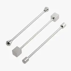 color: Silver Square End Collar Pin Bar