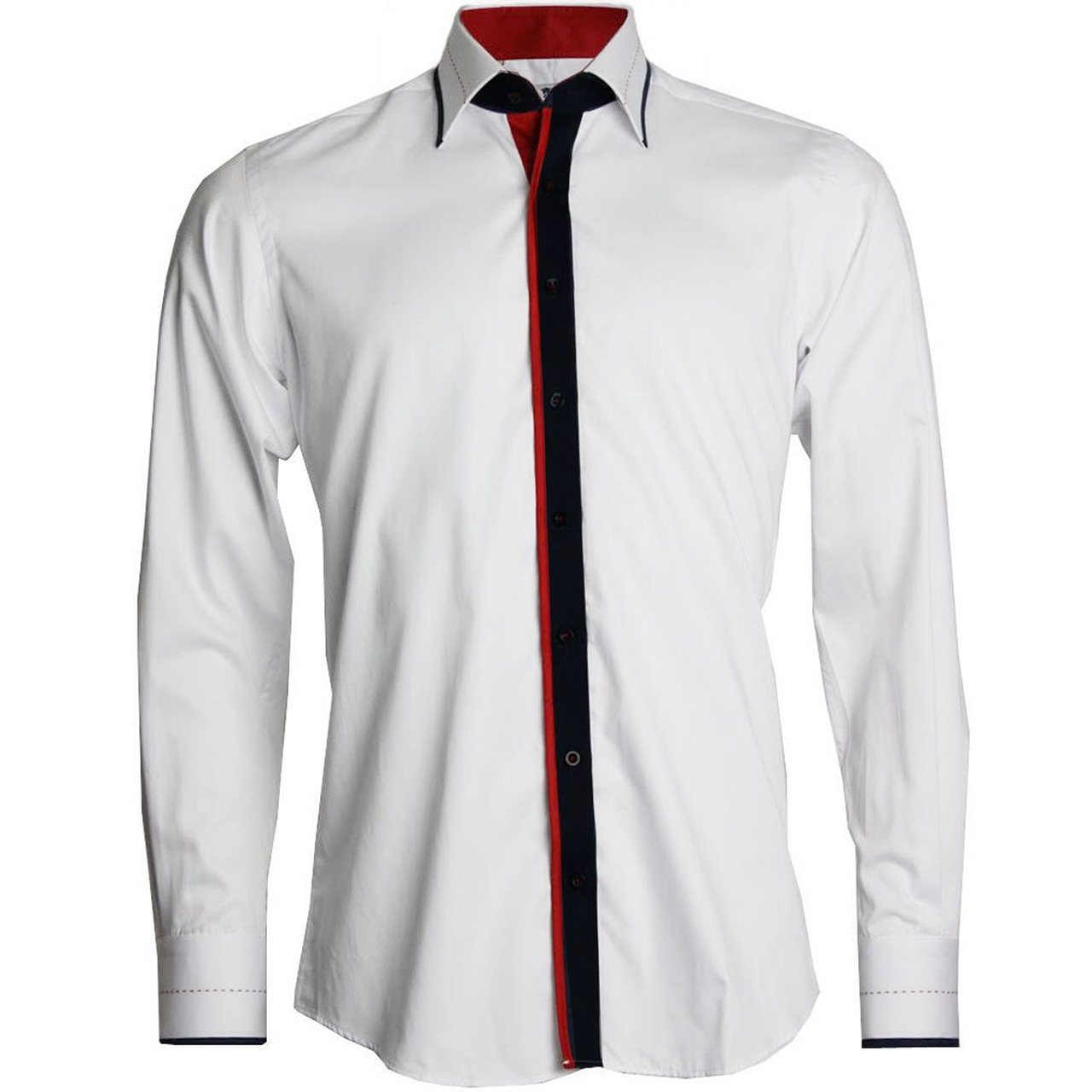 mens black shirt red trim